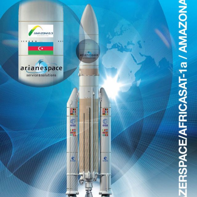 Έτοιμη η Arianespace για την εκτόξευση των Amazonas 3 και Azerspace/Africasat-1a