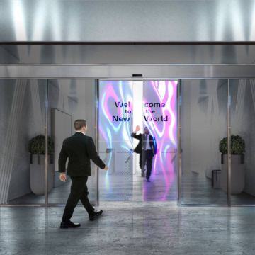 Η LG και η ASSA ABLOY συνεργάζονται για τη δημιουργία της πρώτης Transparent  OLED Automatic door