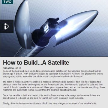 H Astrium στο ντοκιμαντέρ «How to build a satellite» του BBC