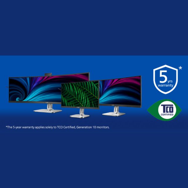 H Philips Monitors τώρα με Πιστοποίηση TCO Certified Generation 10με 5 χρόνια Εγγύηση