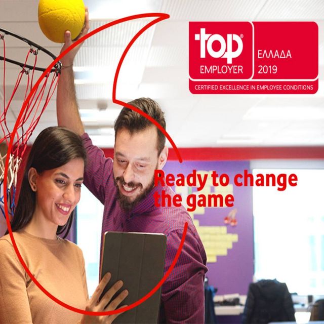 Η Vodafone Ελλάδας διακρίθηκε ως Top Employer 2019