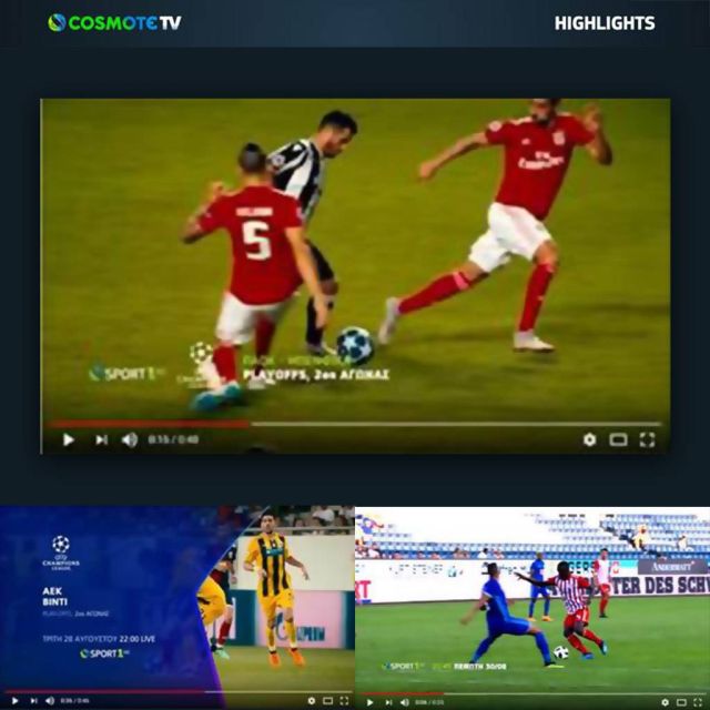 Οι ελληνικές «μάχες» για την πρόκριση στους Ομίλους των Champions & Europa League συνεχίζονται στην COSMOTE TV