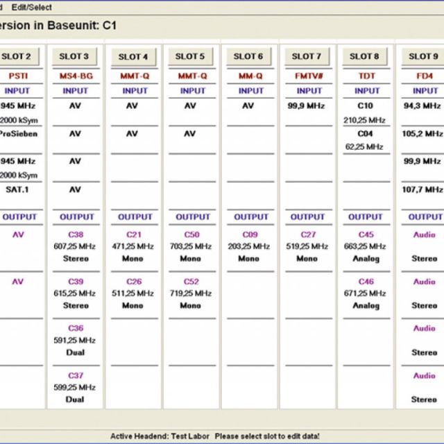 Headend SPM 1000 software