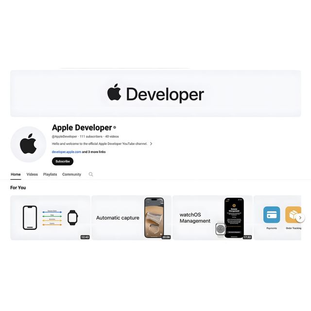 Η Apple λανσάρει νέο λογαριασμό Developer στο YouTube για κοινή χρήση βίντεο του WWDC 2024