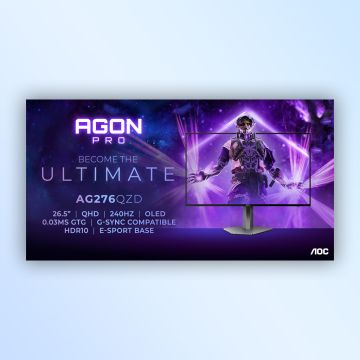 Η AGON by AOC παρουσιάζει την AGON PRO AG276QZD, μια νέα ανταγωνιστική gaming οθόνη 27 ιντσών με τεχνολογία OLED και ρυθμό ανανέωσης 240 Hz