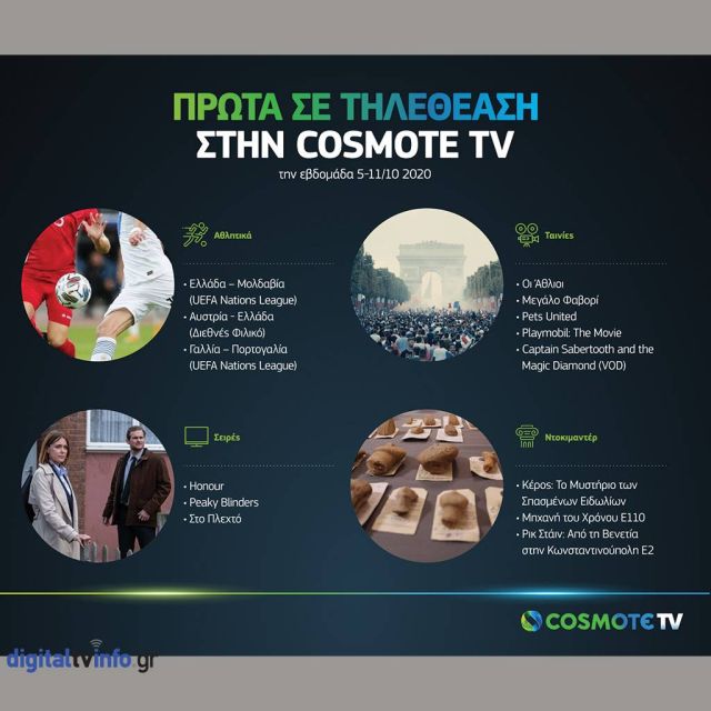 COSMOTE TV: Οι δημοφιλέστεροι τίτλοι την εβδομάδα 5-11/10
