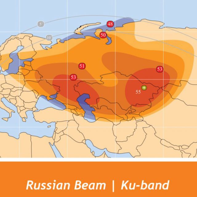 Amos-4, οι δέσμες κάλυψης