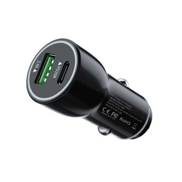 YDSCC2-12 : Φορτιστής αυτοκινήτου USB Type A + Type C 3A