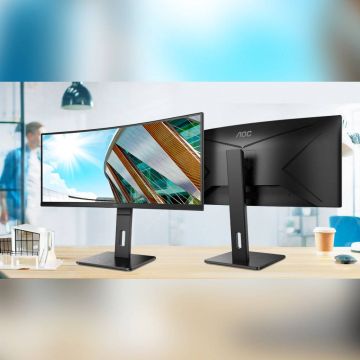 Η AOC λανσάρει προηγμένη οθόνη πολλαπλών χρήσεων: την ultrawide CU34P2C 34’’με 65 W USB-C