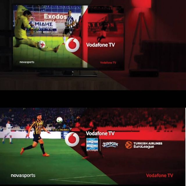 Ξεκίνησε η επικοινωνία της Vodafone TV για τα κανάλια Novasports