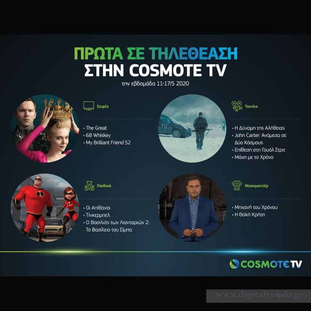 Τι προτίμησαν οι συνδρομητές της COSMOTE TV – Εβδομάδα 11-17/5