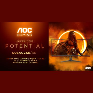 Η AGON by AOC παρουσιάζει δύο ultra-wide gaming monitors με 144Hz/180Hz και HDR: CU34G2XE/BK & CU34G2XP/BK