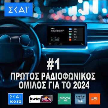 Πρώτα σε ακροαματικότητα τα ραδιόφωνα του Ομίλου ΣΚΑΪ το 2024