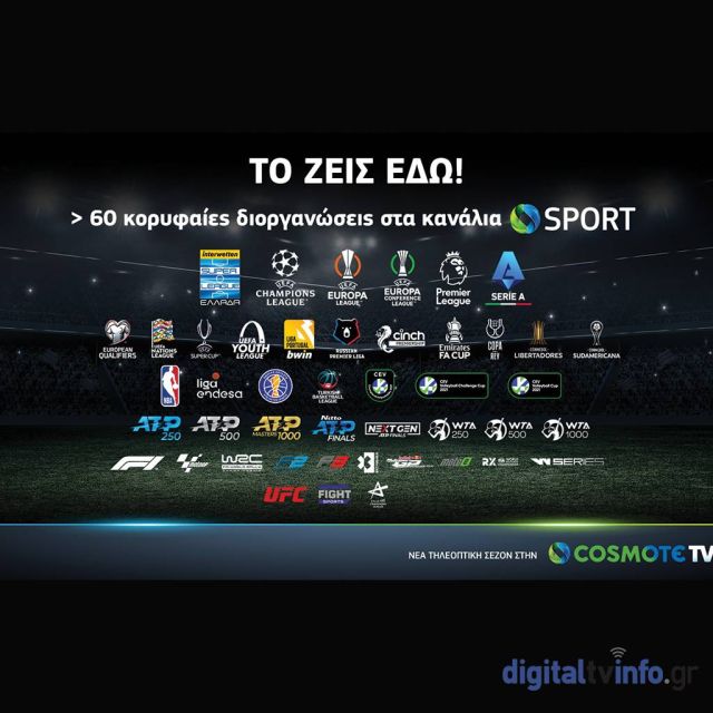 Μπάλα σε όλα τα γήπεδα παίζει τη νέα σεζόν, η COSMOTE TV