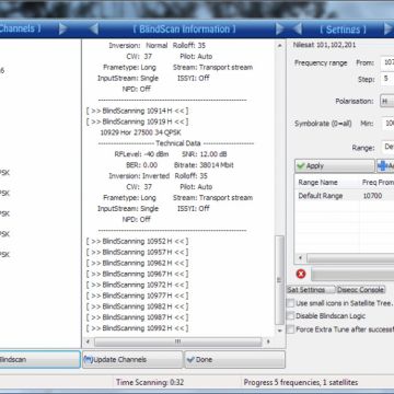 SmartDVB v0.2.5 rc1 με υποστήριξη Blind scan