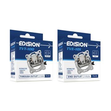 EDISION διπλές πρίζες TV-R