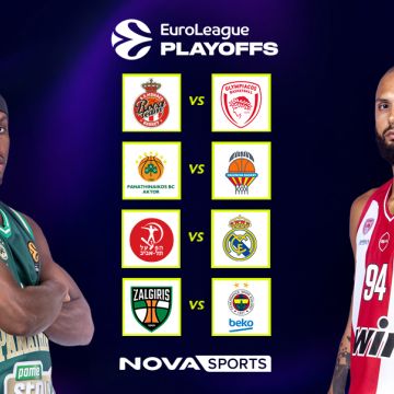 EuroLeague: Η πρόκριση στο Final Four της Αθήνας για τον Ολυμπιακό και τον Παναθηναϊκό AKTOR κρίνεται αυτή την εβδομάδα στο παρκέ του Novasports!