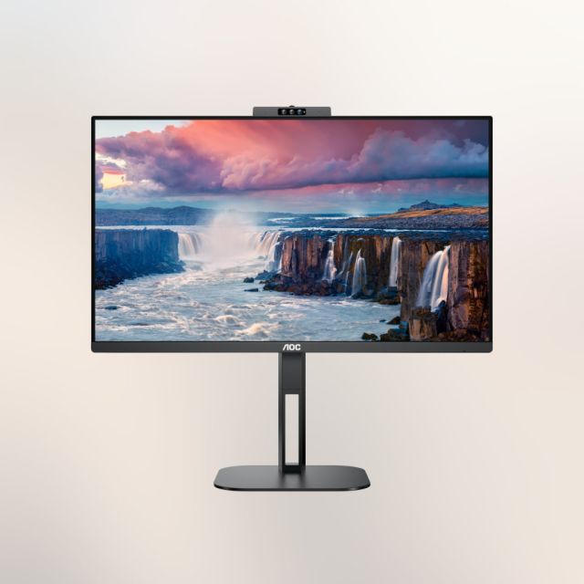 Η κομψή σειρά V5 της AOC τώρα επεκτείνεται σε οθόνες εξοπλισμένες με USB-C και webcam