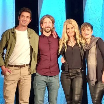 Η Αναστασία Μουτσάτσου, ο Δημήτρης Γκοτσόπουλος και ο Alex Sid στο «Art Week» της ΕΡΤ2 με τη Λένα Αρώνη