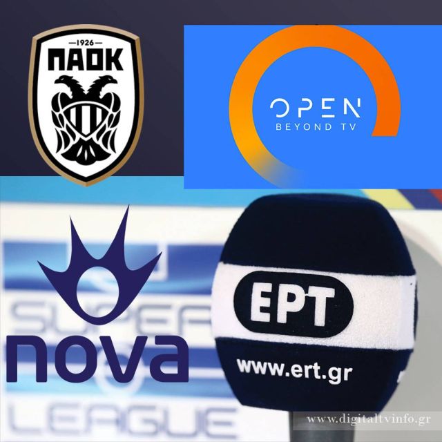 Xωρίς τηλεοπτικό συμβόλαιο ο ΠΑΟΚ, οι κινήσεις Nova, ΕΡΤ και COSMOTE TV