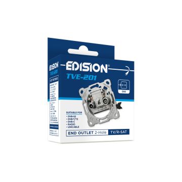EDISION διπλές πρίζες TV/R-SAT