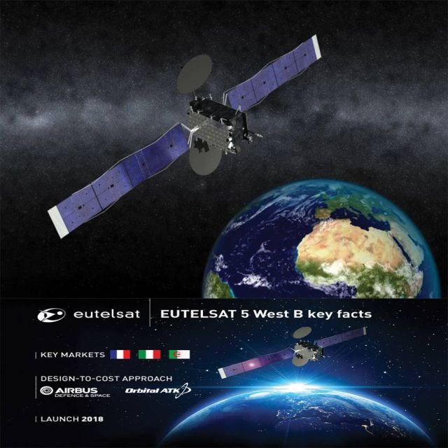Η Eutelsat παραγγέλνει νέο δορυφόρο για τις 5 μοίρες δυτικά