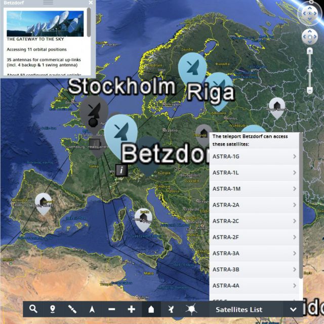 Οι δορυφόροι της SES σε 3D στο Google Earth