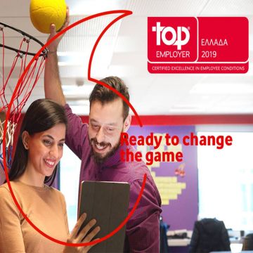 Η Vodafone Ελλάδας διακρίθηκε ως Top Employer 2019