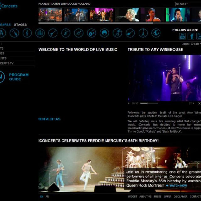 Το iConcerts λανσάρει υπηρεσία διασυνδεμένης TV