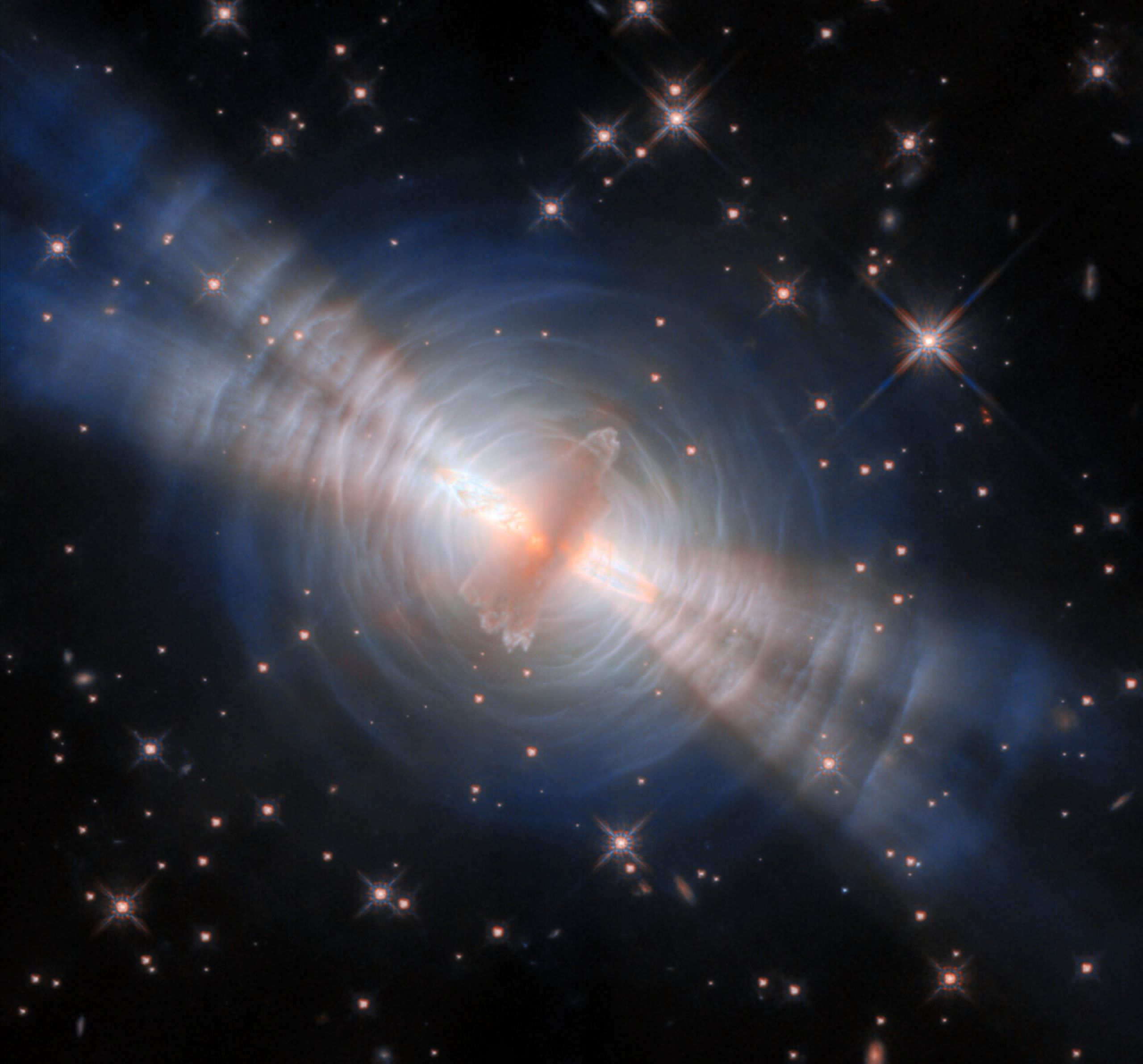 Hubble captures light show around rapidly dying star pillars a5e7c73c