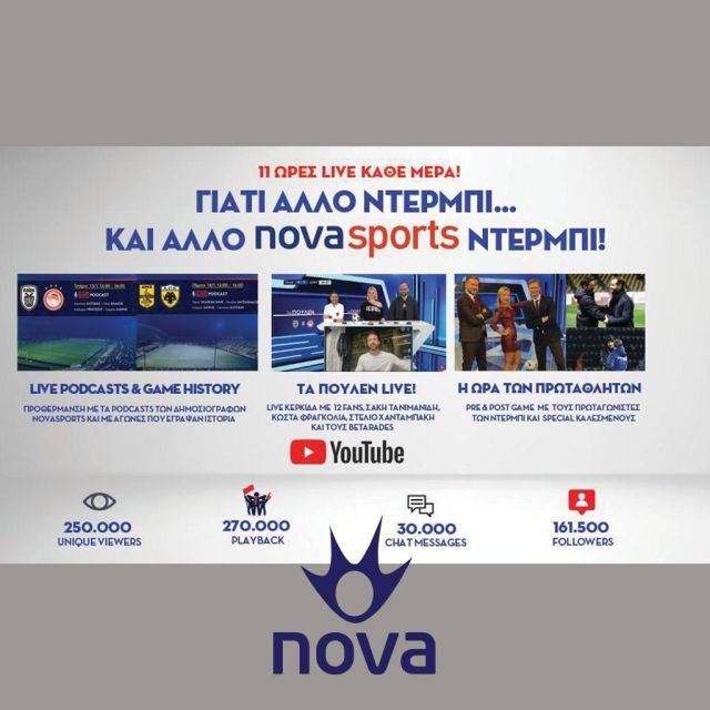 Γιατί άλλο ντέρμπι… και άλλο ντέρμπι Novasports!