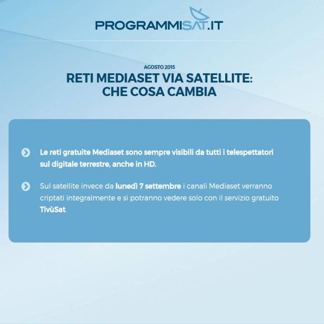 H Mediaset διακόπτει την ελεύθερη δορυφορική μετάδοση των καναλιών της