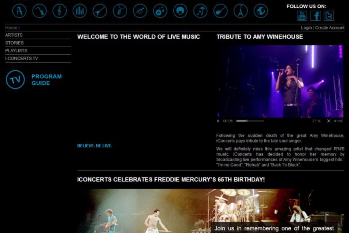 Το iConcerts λανσάρει υπηρεσία διασυνδεμένης TV