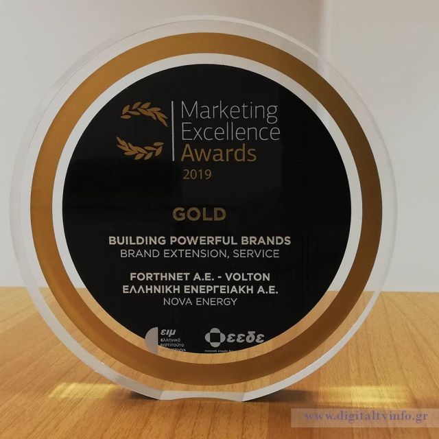 H Nova βραβεύτηκε στα Marketing Excellence Awards για τις υπηρεσίες Nova Energy