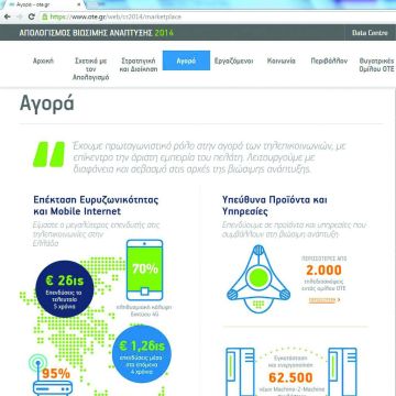 Απολογισμός Βιώσιμης Ανάπτυξης 2014 ΟΤΕ- COSMOTE