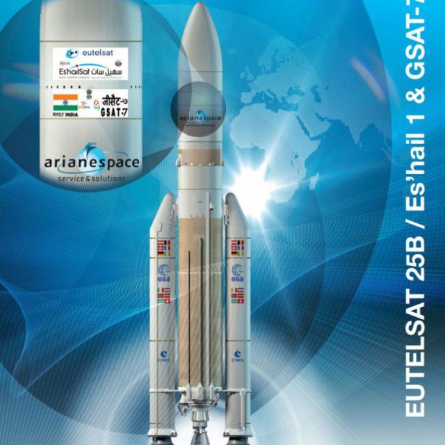 Στις 29 Αυγούστου η εκτόξευση των Eutelsat 25B και GSAT-7