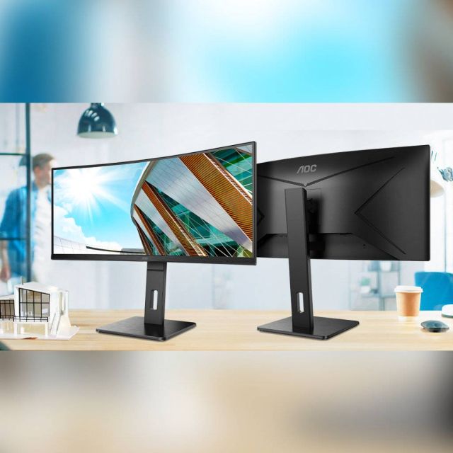 Η AOC λανσάρει προηγμένη οθόνη πολλαπλών χρήσεων: την ultrawide CU34P2C 34’’με 65 W USB-C