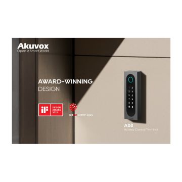 Διπλή Διεθνής Διάκριση για την Akuvox: Το A08 Κερδίζει τα Red Dot & iF Design Awards 2025