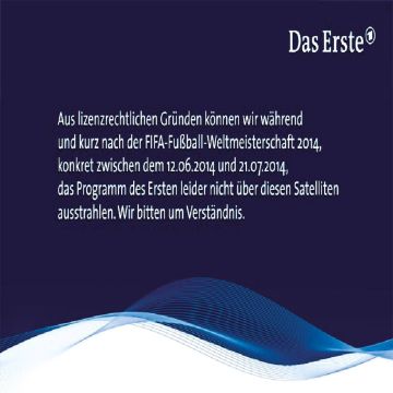Τα ARD-ZDF διακόπτουν τις μεταδόσεις τους στους Hotbird στην διάρκεια του Μουντιάλ