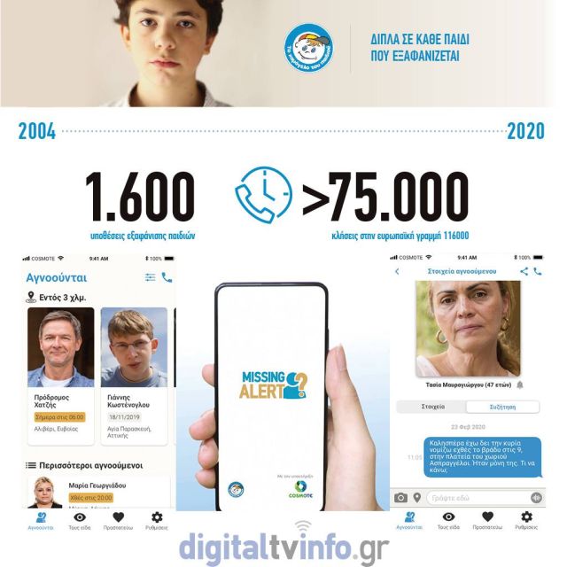 «Missing Alert App»: Η νέα καινοτόμα εφαρμογή που βοηθά στον εντοπισμό αγνοουμένων