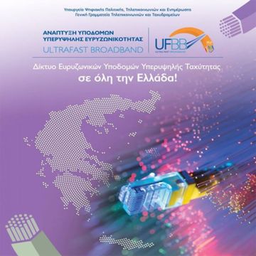 ΥΨΗΠΤΕ: Προκήρυξη διαγωνισμού του έργου Ultra Fast Broadband για την ανάπτυξη Τηλεπικοινωνιακών Δικτύων Νέας Γενιάς