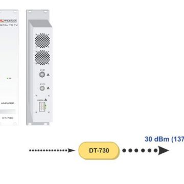 Νέο linear DT-730 ψηφιακής ισχύος εξόδου 1 W για τους ψηφιακούς αναμεταδότες της σειράς DtTV (Digital to TV) της PROMAX.