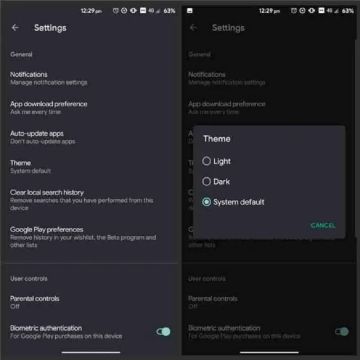 Google Play: Δυνατότητα επιλογής για light ή dark mode σε συσκευές με Android 10