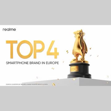 Η realme, ένα απο τα top 4 smartphone brands στην Ευρώπη, σημειώνει απίστευτη ανάπτυξη το 1ο τρίμηνο του 2024 και παρουσιάζει τη νέα σειρά GT