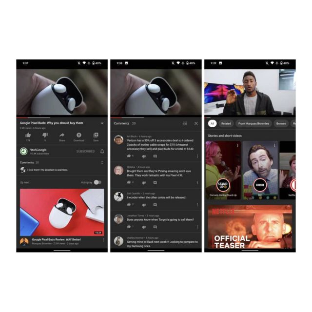 YouTube: Νέο UI με κρυμμένα σχόλια και μεγαλύτερα thumbnails