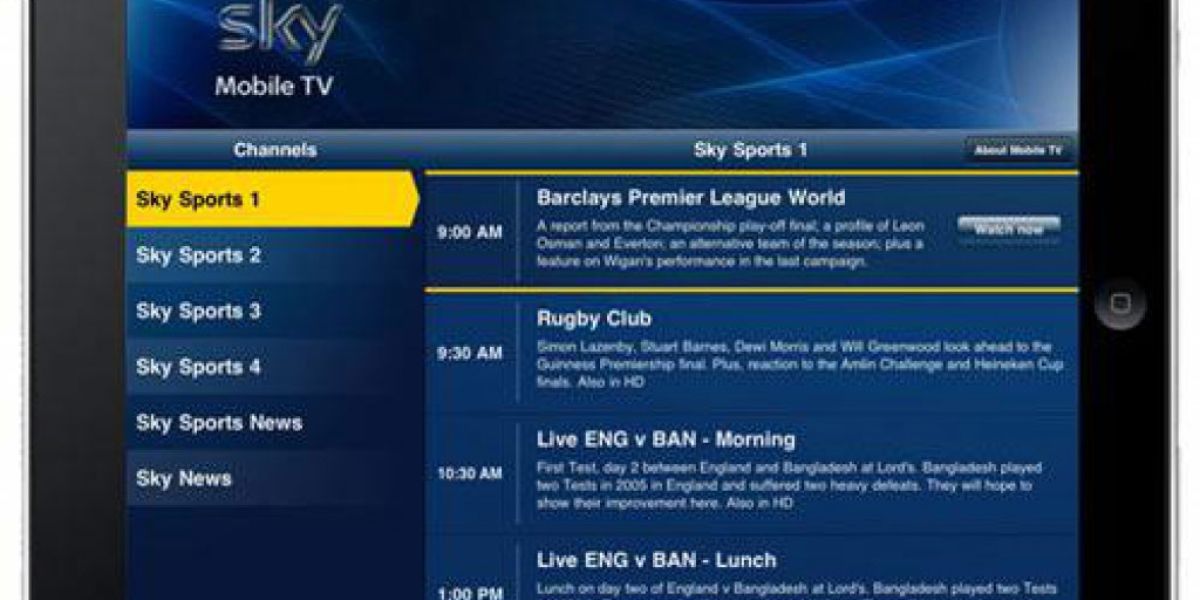 «Sky Sport», εφαρμογή App για iPad