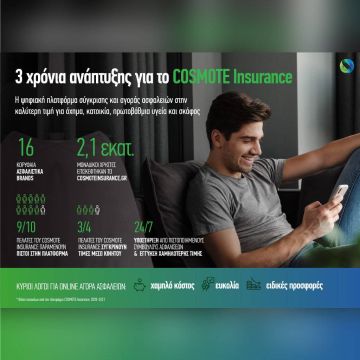 3 χρόνια συνεχούς ανάπτυξης για το COSMOTE Insurance