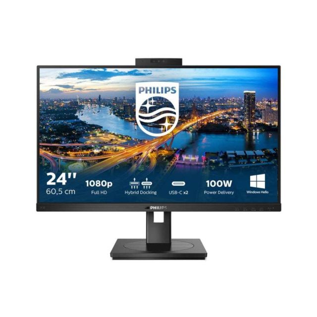 Philips 243B1JH: Υβριδική σύνδεση και ασφαλής webcam σε μία άνετη, “πράσινη” και ισχυρή οθόνη