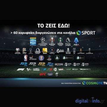 Μπάλα σε όλα τα γήπεδα παίζει τη νέα σεζόν, η COSMOTE TV