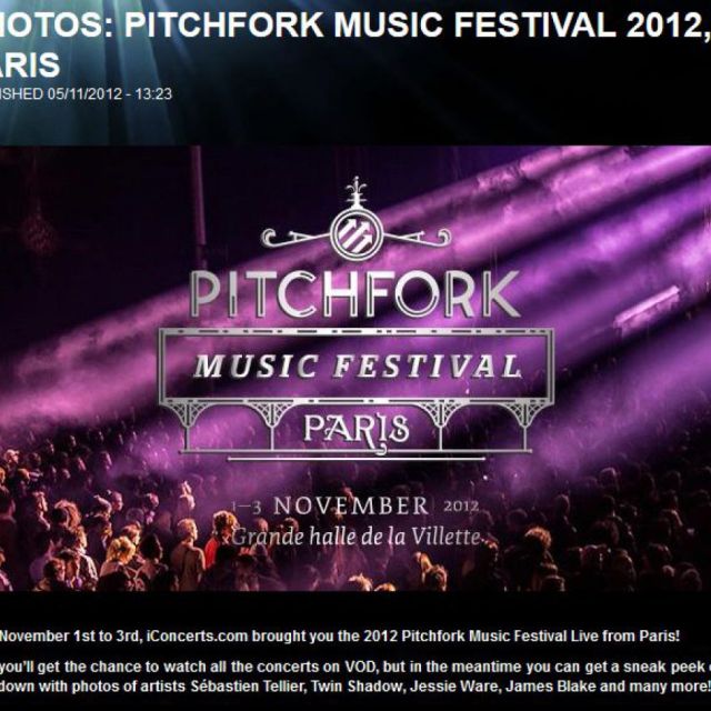 To iConcerts μετέδωσε παγκοσμίως μέσω streaming το φεστιβάλ του Pitchfork
